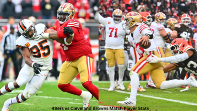 49ers vs Cleveland Browns Match Player Stats